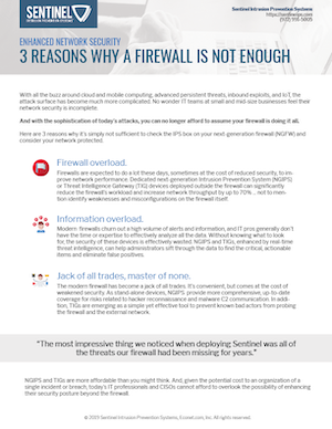 3 Reasons a Firewall is Not Enough